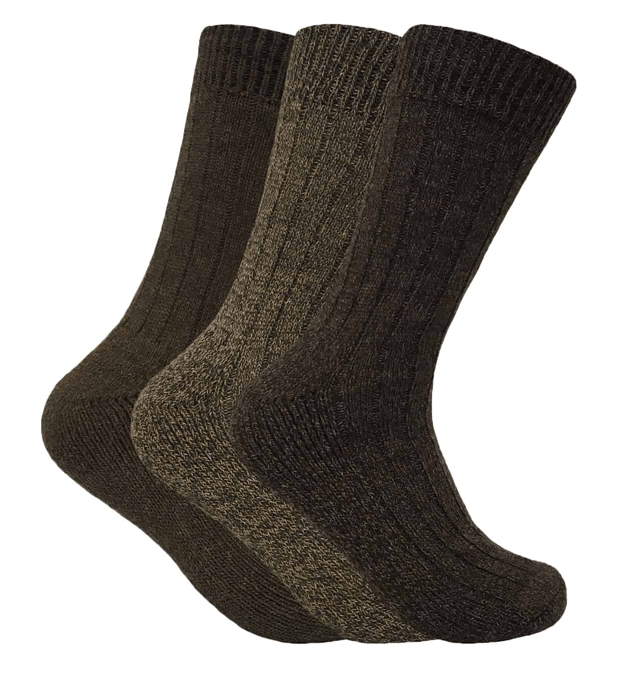 3 pairs of thick wool grey hiking socks. Perfect to keep your feet warm and dry whilst camping and hiking in the UK